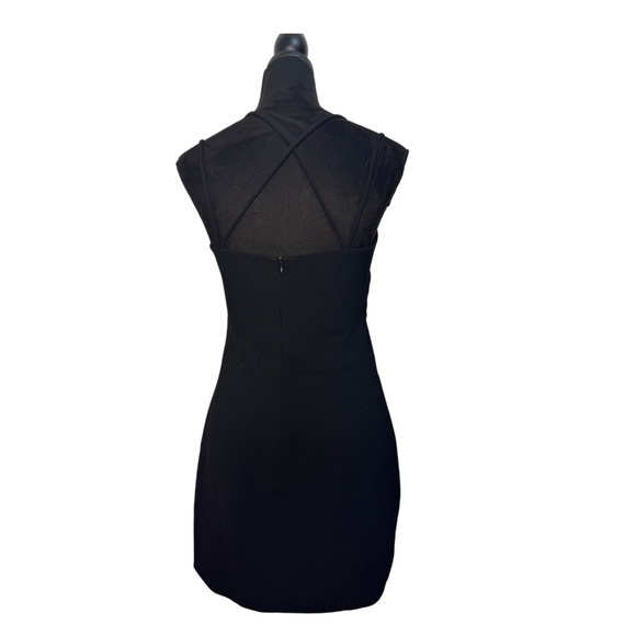 Zara Black Sleeveless Mini Dress Black - Picture 3 of 10